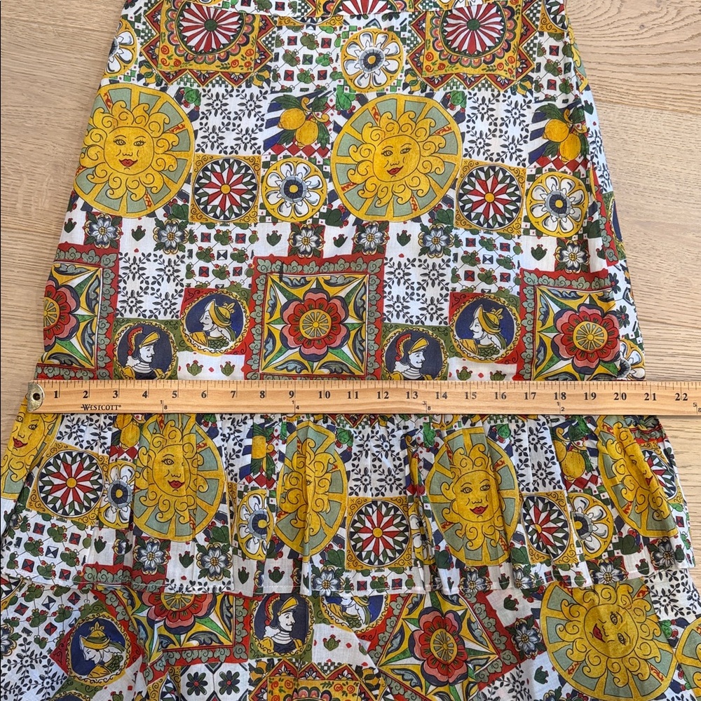Anthropologie Ro's Garden Honduras Tiered Ruffle Maxi Skirt NEW Size Medium Boho - Picture 6 of 11